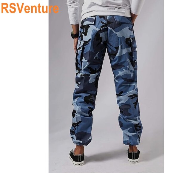 Military Fatigues (BDU's) Sky Blue Camo Pants Small Regular - Picture 4 of 6